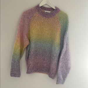 Boss Purple and Pink Crew Neck Sweater